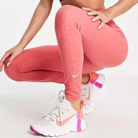 NIKE ICONIC CLASH ALL OVER LEGGINGS RARE NWT sold out pink 7/8 leggings - Picture 6 of 8